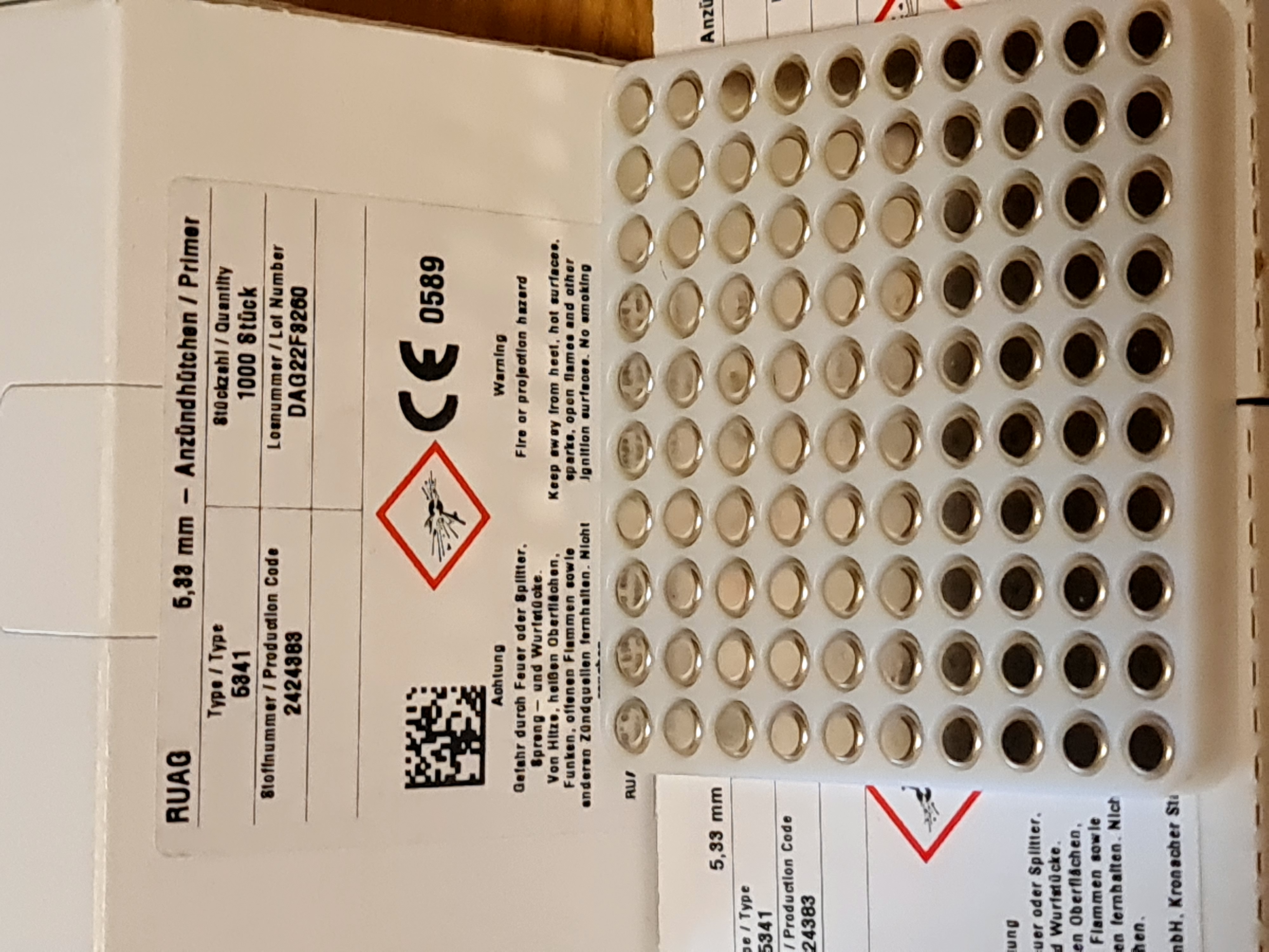 RWS LARGE RIFLE PRIMER - Type 5341 (100pc/box)